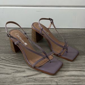 Lintervalle Block Heel Sandals - Zamaya Lilac Leather